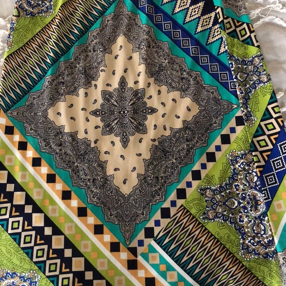 Colorful Strapless Maxi Dress w/ Half Belt - SM - Picture 6 of 8